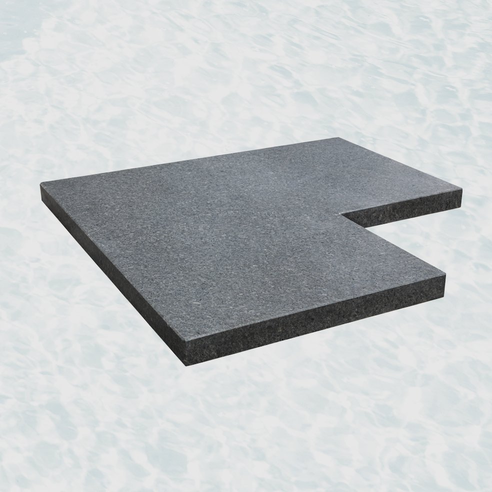 Pool Teichrand Pacific Black Ecke